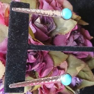 Sterling Silver and Turquoise Earrings 925
